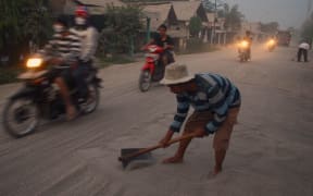 Volcanic ash in Kediri in East Java after the eruption of Mt Kelud.
