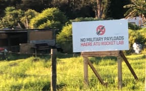A protest group is installing billboards around Mahia and Wairoa against Rocket Lab.