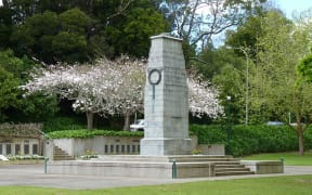 The cenotaph at Memorial Park, Hamilton