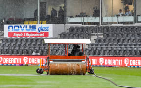 Rain during the second ODI cricket match, Black Caps vs Sri lanka, at Hagley Oval, Christchurch