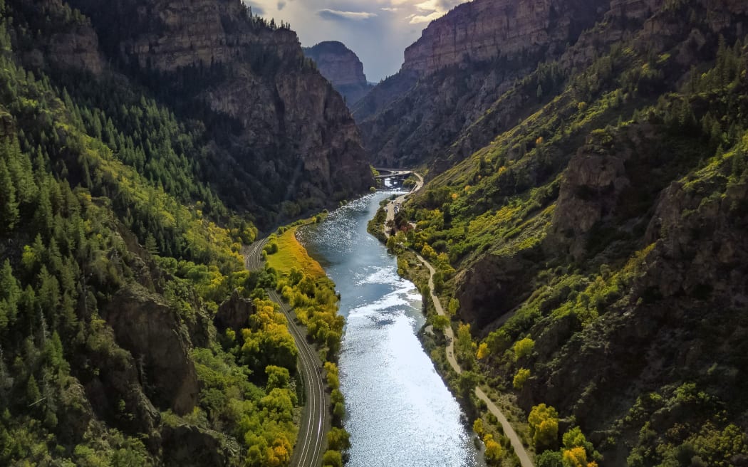 The Colorado mountains and river