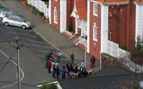 West Papuan solidarity demonstration outside the Indonesian Embassy in Wellington.