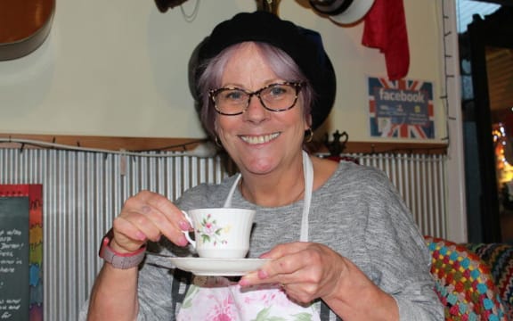Jo Watson, owner of The Old Town Hall Café in the Taranaki village of Urenui