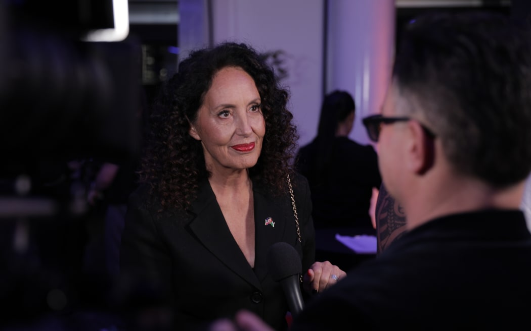 Moana Maniapoto at the Aotearoa Music Awards red carpet event on 30 May, 2024.