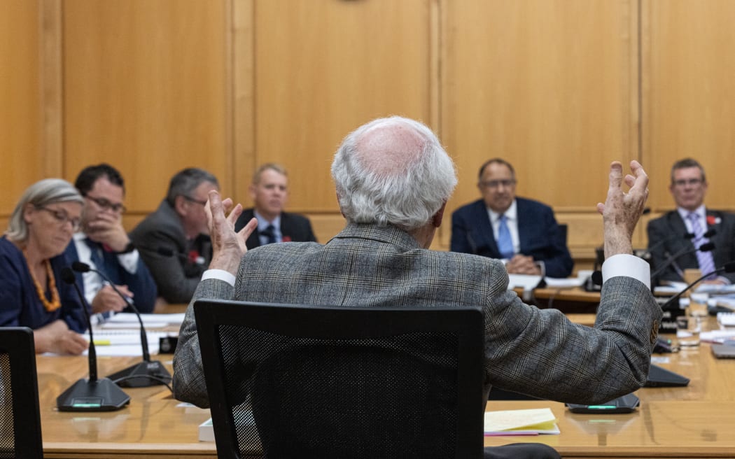 Parliament's Standing Orders Committee hears evidence from a submitter, the former Prime Minister Sir Geoffrey Palmer for the 2023 Review of Standing Orders.