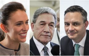 Jacinda Arder, Winston Peters, James Shaw