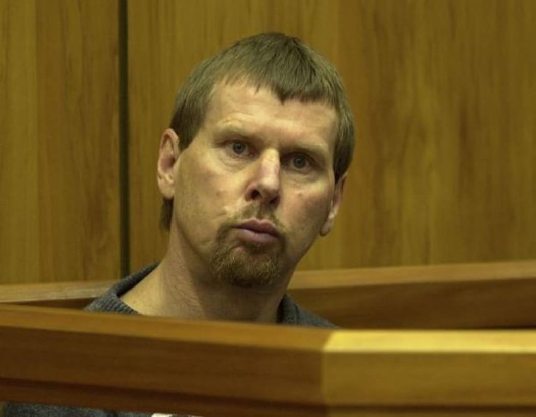 Stephen King, pictured here at trial, has spent the past 13 years in prison after the murder of a Christchurch woman.