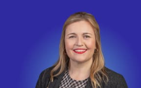 Host Charlotte Ryan on a deep blue background