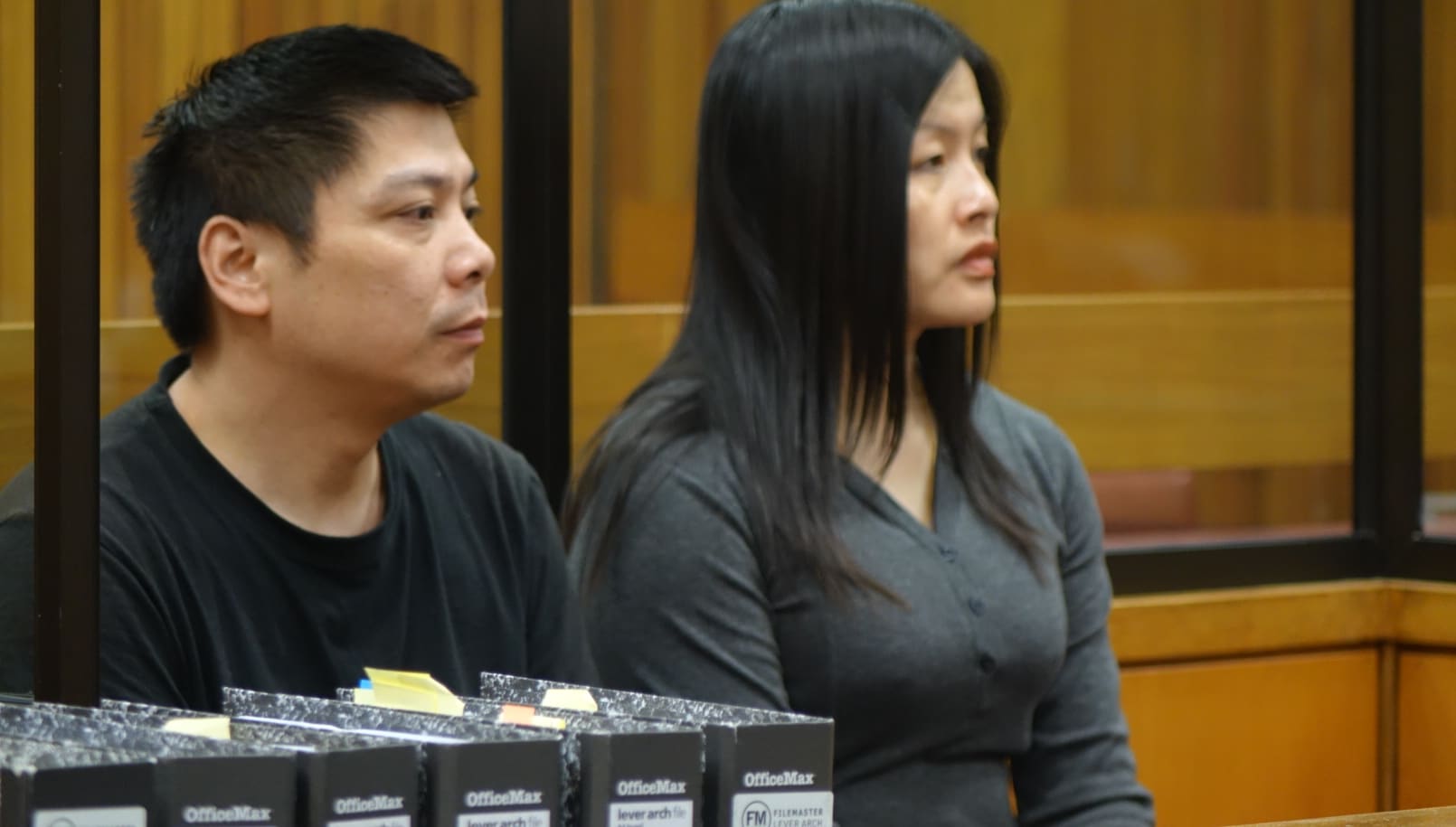 Jainbin Wang, left, and Fenglan Liu in the New Plymouth District Court