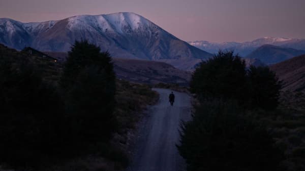 A shot from the film Went Up the Hill of the Canterbury High Country setting.