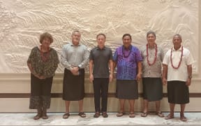 Ambassador of China to Samoa Fei Mingxing with Safata district matai representatives