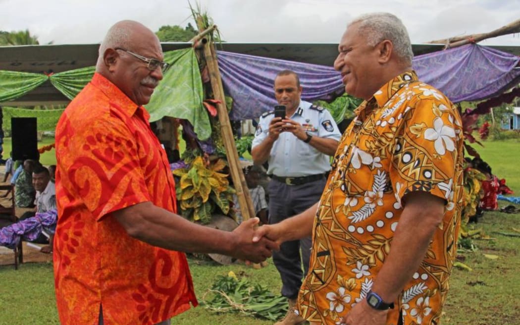 Sitiveni Rabuka and Frank Bainimarama, in January 2018