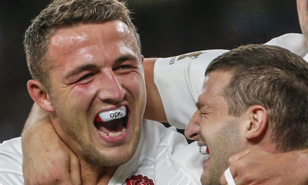 England's Sam Burgess and Johnny May during the Rugby World Cup.