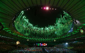Fireworks at Rio's Maracana Stadium during the 2016 Paralympics Closing Ceremony