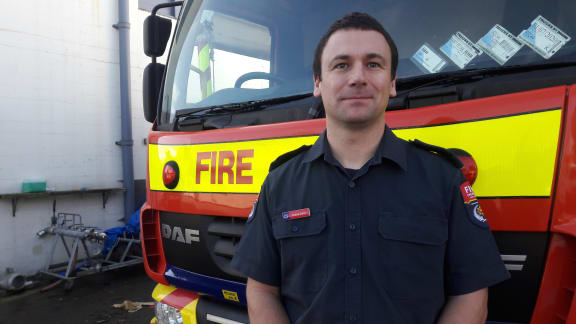 Fire and Emergency's New Plymouth station specialist fire investigator Andrew Cotter.