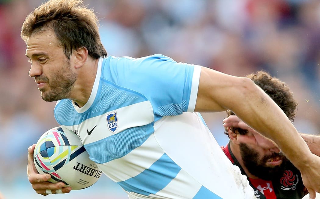 Argentina's Juan Martin Hernandez attempts to break free.