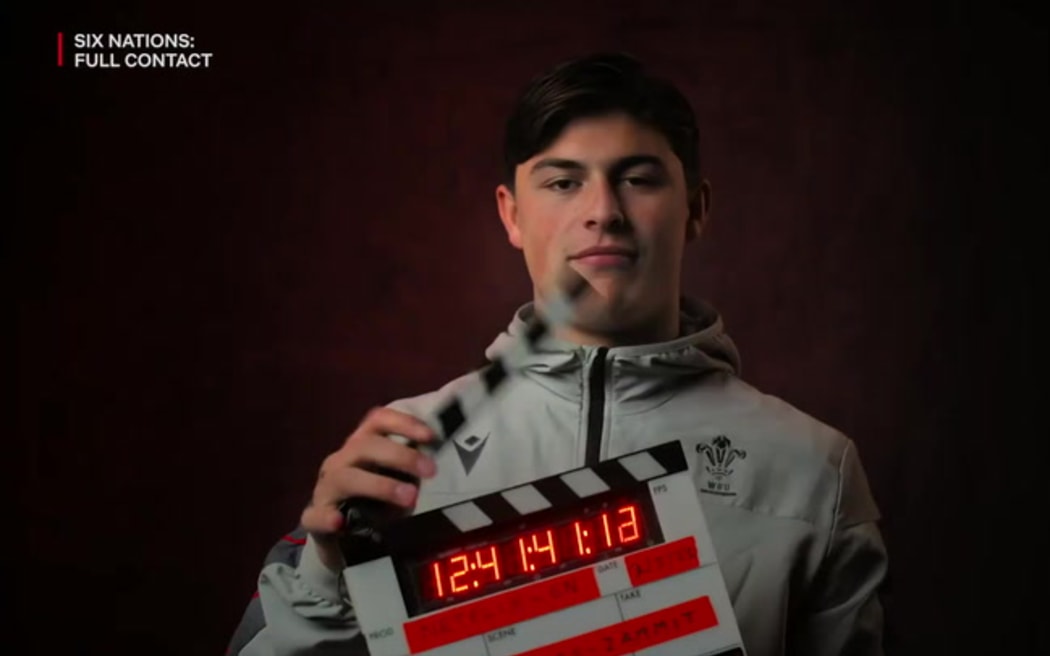 Welsh wing Louis Rees-Zammit in the Full Contact: Six Nations documentary series.