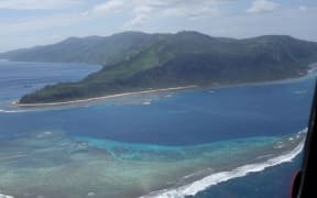 The NH90 flies towards badly hit Koro Island which has had a lot of help since TC Winston