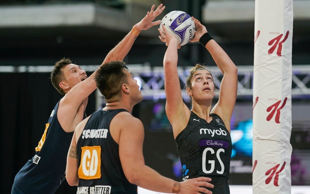 Silver Ferns Maia Wilson. Silver Ferns v NZ Mens, Final, Cadbury Netball Series, Fly Palmy Arena, Palmerston North, New Zealand, Saturday 24 October 2020.