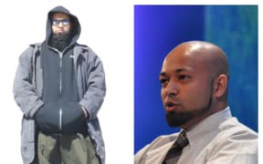 Mubin Shaikh before as a terrorist (R) and after(L)