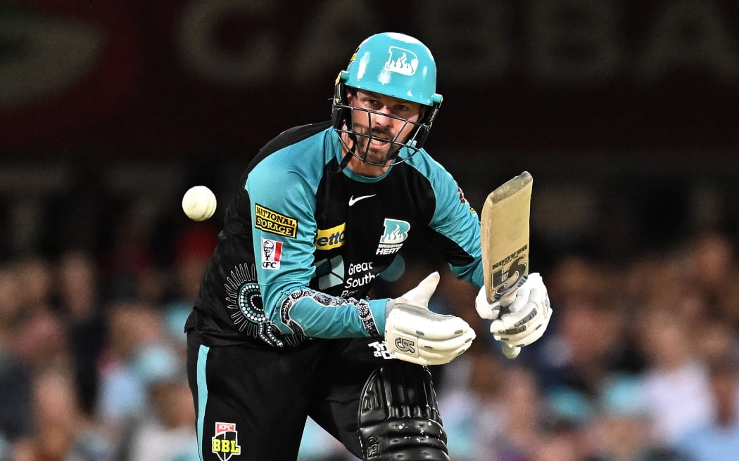 Colin Munro playing for the Brisbane Heat in 2024.
