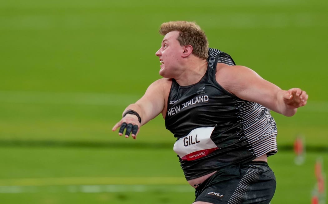 Jacko Gill, mens shot-put, Tokyo Olympic Stadium.