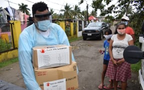 Groceries being taken to families in Viti Levu by Save the Children.