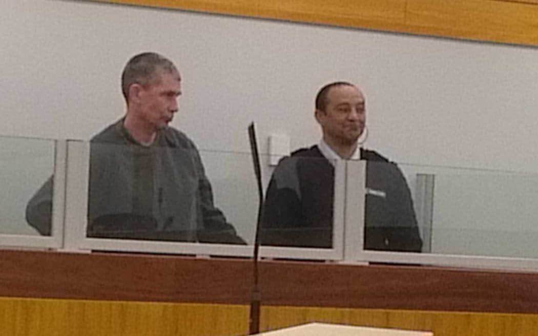 Anthony Newton in the dock in the Wellington District Court.