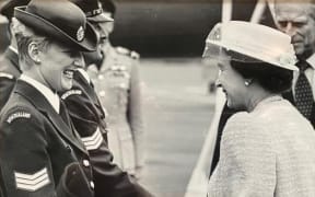 Flight Sergeant Gaylene Wanrooy Royal Flight Stewart on the Royal Tour aircraft in 1986