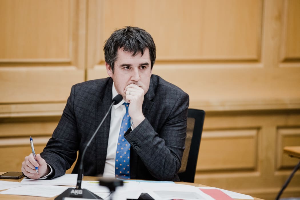 National Party MP Chris Bishop questions Speaker Trevor Mallard at a select committee on 16 December, 2020.