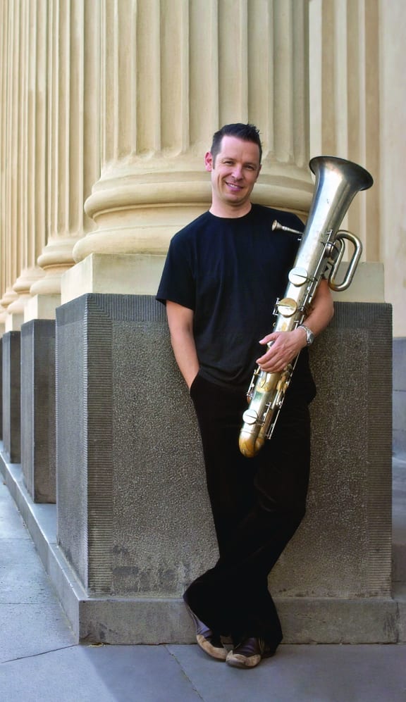 Nick Byrne with ophicleide