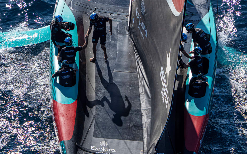 October 19, 2024. Louis Vuitton 37th America's Cup, Race Day 6, Race 9. EMIRATES TEAM NEW ZEALAND, winners of the America’s Cup.
