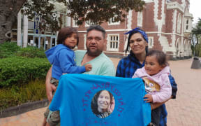 Demetrius Pairama's mother Lena Hetaraka-Pairama and stepfather Raymond Paul outside after the verdicts.