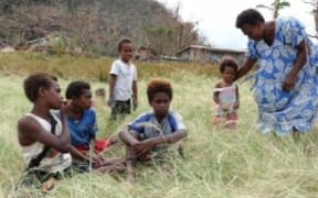 Children on the island of Eramango.