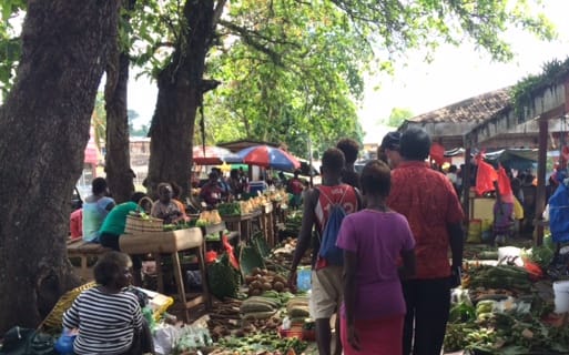 the present Gizo market