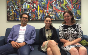 Mt Albert candidates Geoff Simmons, Jacinda Ardern and Julie Anne Genter