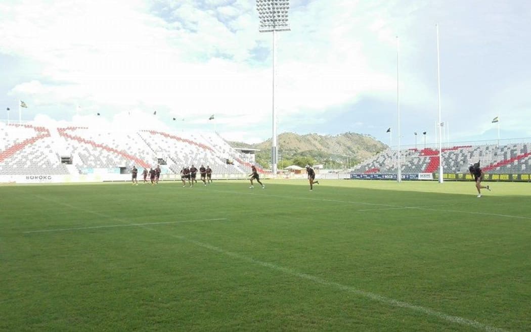 Penrith train on the new National Football Stadium in Port Moresby