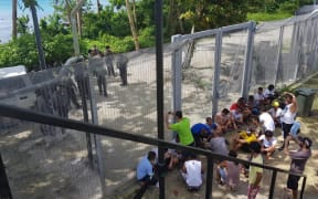 Protest at Australia's detention camp in PNG