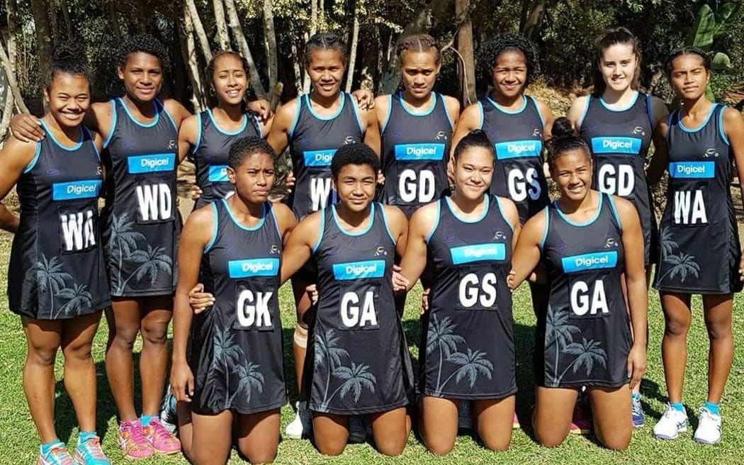 The Fiji Baby Pearls at the Netball World Youth Cup.