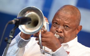 Hugh Masakela performs in 2014.