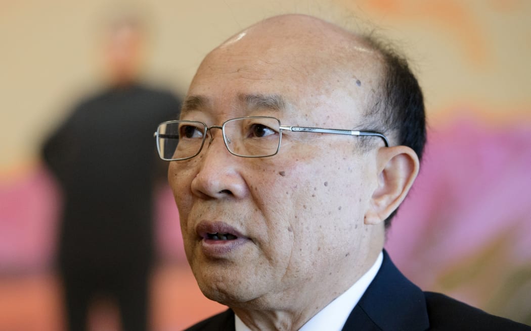 So Se Pyong, North Korea's ambassador to the United Nations in Geneva at a news conference on the nuclear issue in the Korean penisula in Geneva on July 29, 2015.