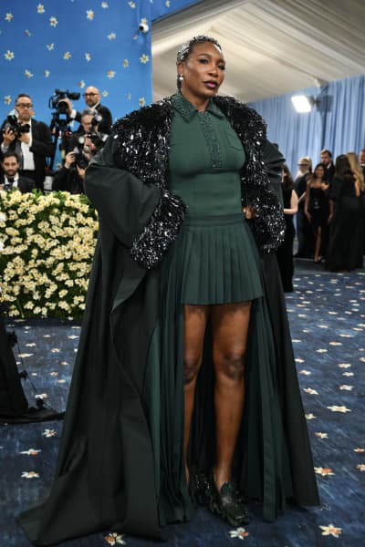 US tennis player Venus Williams arrives for the 2025 Met Gala at the Metropolitan Museum of Art on May 5, 2025, in New York.