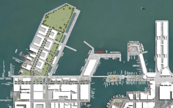 Artist's impression of the $212 million America's Cup village planned for Auckland.