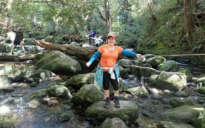 Sue Hope on the Waikaremoana Great Walk