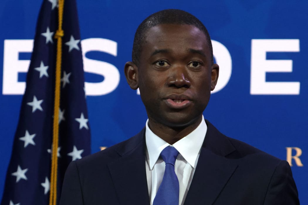 USDeputy Secretary of the Treasury nominee Wally Adeyemo speaks during an event to name President-elect Joe Bidens economic team at the Queen Theater December 1, 2020 in Wilmington, Delaware.