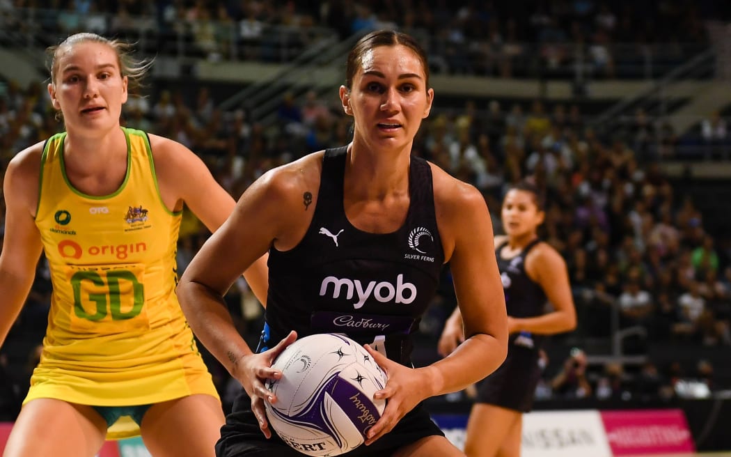 Ameliaranne Ekenasio of the Silver Ferns Constellation Cup 2021.