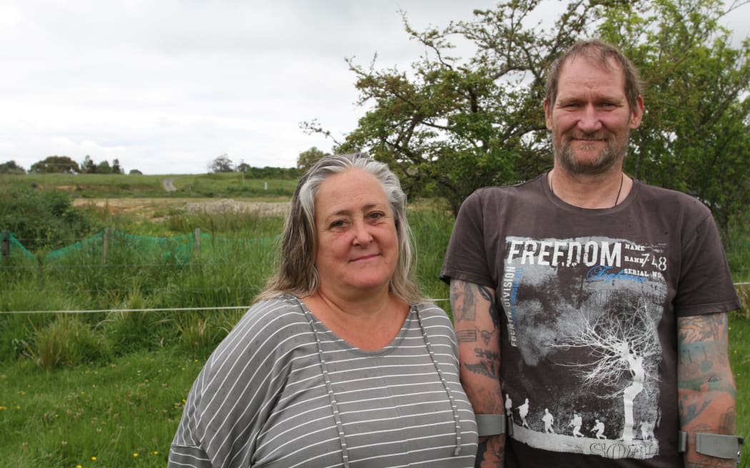 Melanie Drewery and Henk Vermeer are two residents who oppose the development plans in the draft masterplan. Photo: Max Frethey. [via LDR single use only]