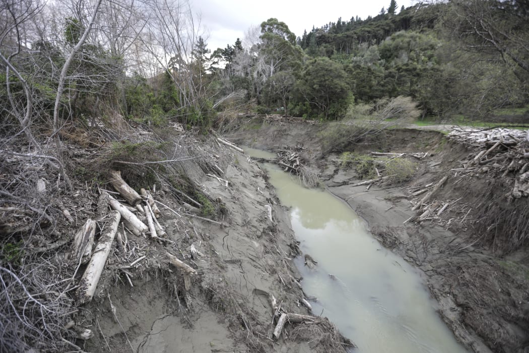 Slash from the heavy rain in Gisborne in June 2018.