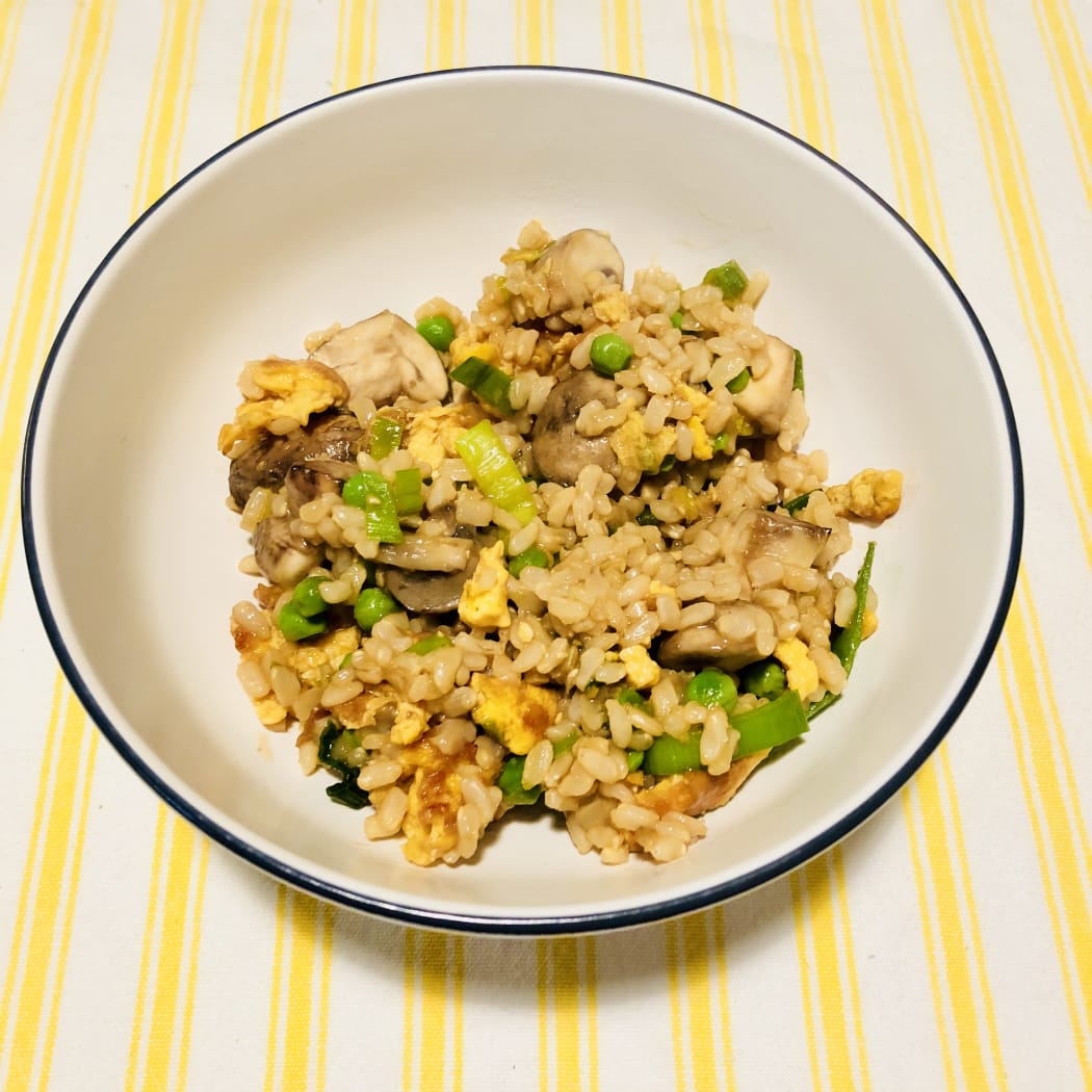A serving of fried rice.