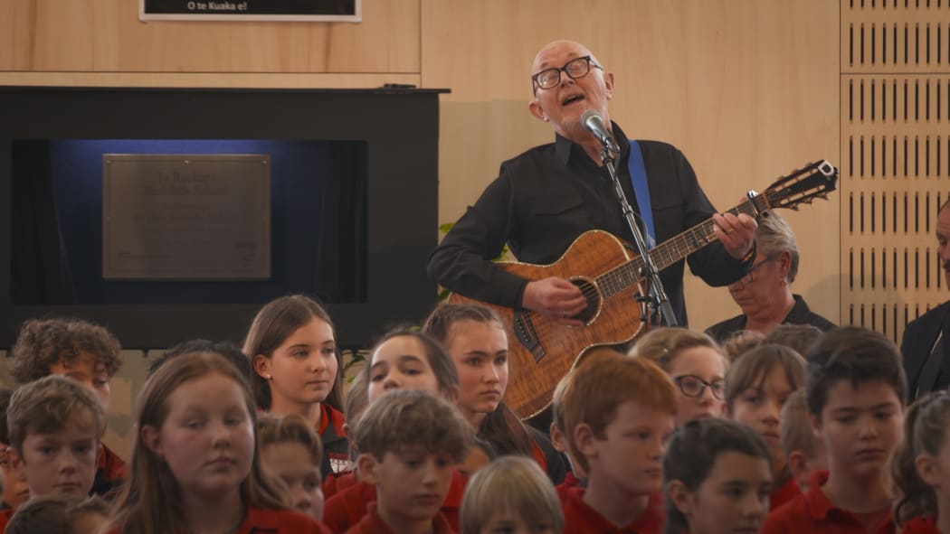 Reopening of Redcliffs School in Christchurch, Dave Dobbyn visit and Prime Minister attended.